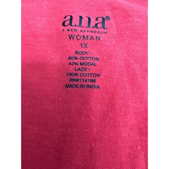 A.N.A. A New Approach Salmon Pink Crochet Fringe Front Sleeveless Knit Tank Top - Picture 9 of 11